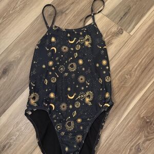 Jolyn Women's Black and Navy One Piece Swimsuit